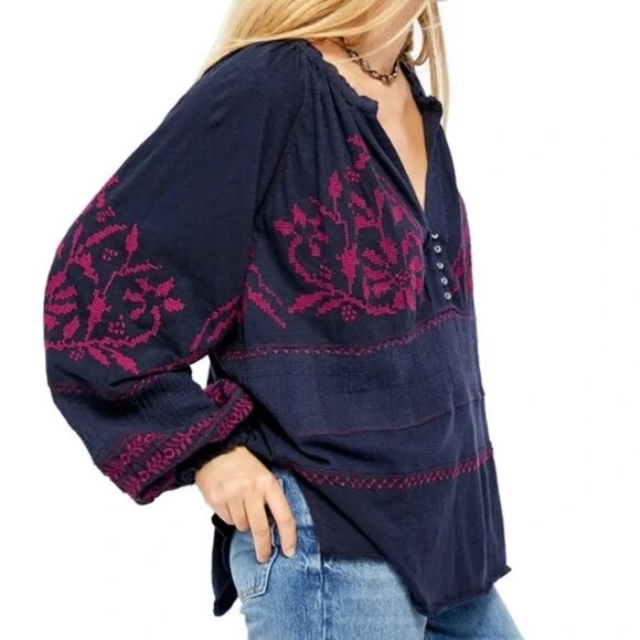 Free People Persuasion Embroidered Top - Picture 7 of 8